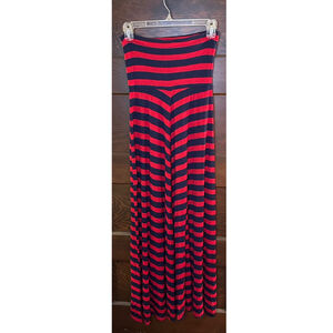 Women’s XS Forever 21 Red & Blue Striped Long Skirt